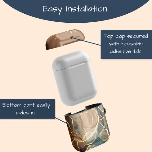 Alcohol Ink Custom Name AirPods Case